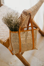Load image into Gallery viewer, Cane & Leather Tote