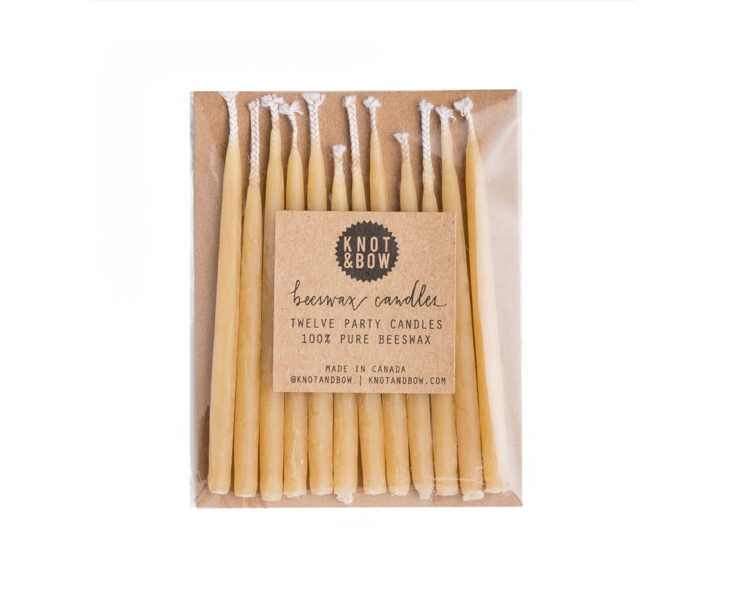 Hand-dipped Beeswax Birthday Candles | Natural