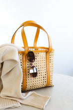 Load image into Gallery viewer, Cane &amp; Leather Tote
