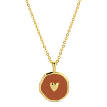 Load image into Gallery viewer, Tiny Heart Necklace Aqua or Rust
