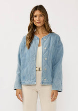 Load image into Gallery viewer, Quilted Denim Jacket With Pockets
