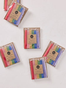 Hand-dipped 100% Beeswax Birthday Candles | Rainbow