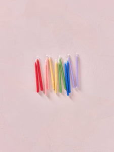 Hand-dipped 100% Beeswax Birthday Candles | Rainbow