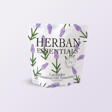 Load image into Gallery viewer, Lavender Towelettes - 7 Individual Essential Oil Wipes
