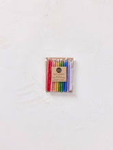 Load image into Gallery viewer, Hand-dipped 100% Beeswax Birthday Candles | Rainbow
