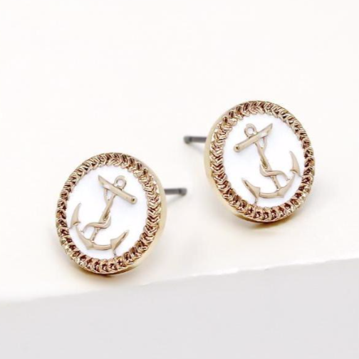 Anchor Stud Earrings