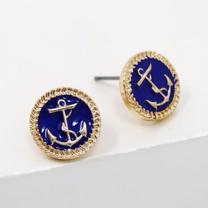 Anchor Stud Earrings