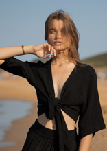 Load image into Gallery viewer, Bali Wrap Top in Black

