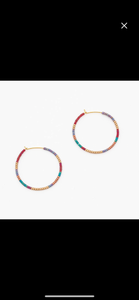 Beaded Hoops in 3 colors